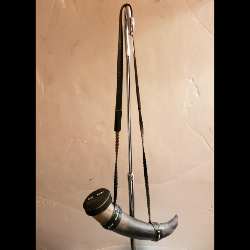 Libation cup with shoulder strap